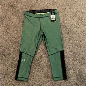 Under Armour Bright Lime Green and Black Leggings